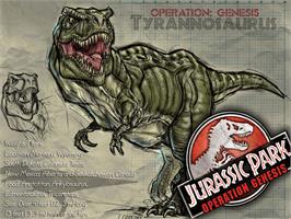 Title screen of Jurassic Park - Operation Genesis on the Microsoft Xbox.