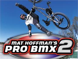Title screen of Mat Hoffman's Pro Bmx 2 on the Microsoft Xbox.