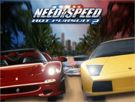 Title screen of Need for Speed: Hot Pursuit 2 on the Microsoft Xbox.