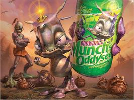 Title screen of Oddworld - Munch's Oddysee on the Microsoft Xbox.