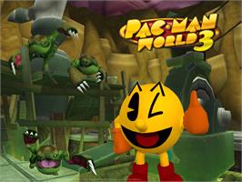 Title screen of Pac-Man World 3 on the Microsoft Xbox.