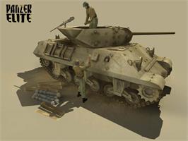 Title screen of Panzer Elite Action: Fields of Glory on the Microsoft Xbox.