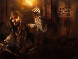 Title screen of Pirates of the Caribbean on the Microsoft Xbox.