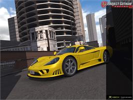 Title screen of Project Gotham Racing 2 on the Microsoft Xbox.