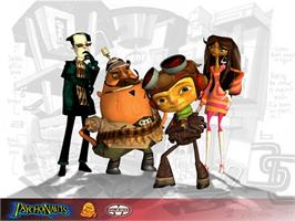 Title screen of Psychonauts on the Microsoft Xbox.