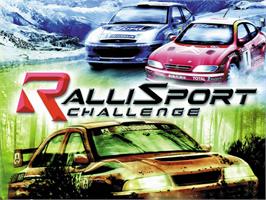 Title screen of Rallisport Challenge on the Microsoft Xbox.
