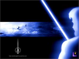 Title screen of Star Wars: Jedi Knight II - Jedi Outcast on the Microsoft Xbox.