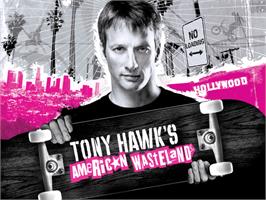 Title screen of Tony Hawk's American Wasteland on the Microsoft Xbox.