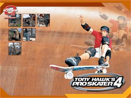 Title screen of Tony Hawk's Pro Skater 4 on the Microsoft Xbox.