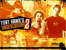 Title screen of Tony Hawk's Underground 2 on the Microsoft Xbox.
