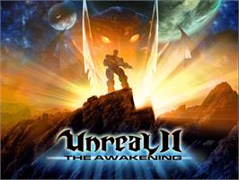 Title screen of Unreal II: The Awakening on the Microsoft Xbox.