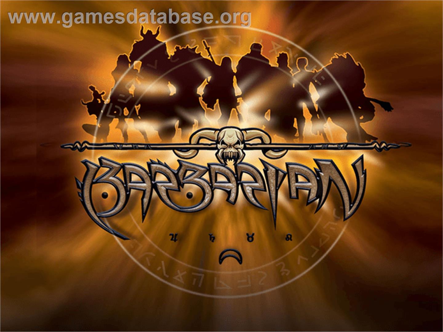 Barbarian - Microsoft Xbox - Artwork - Title Screen