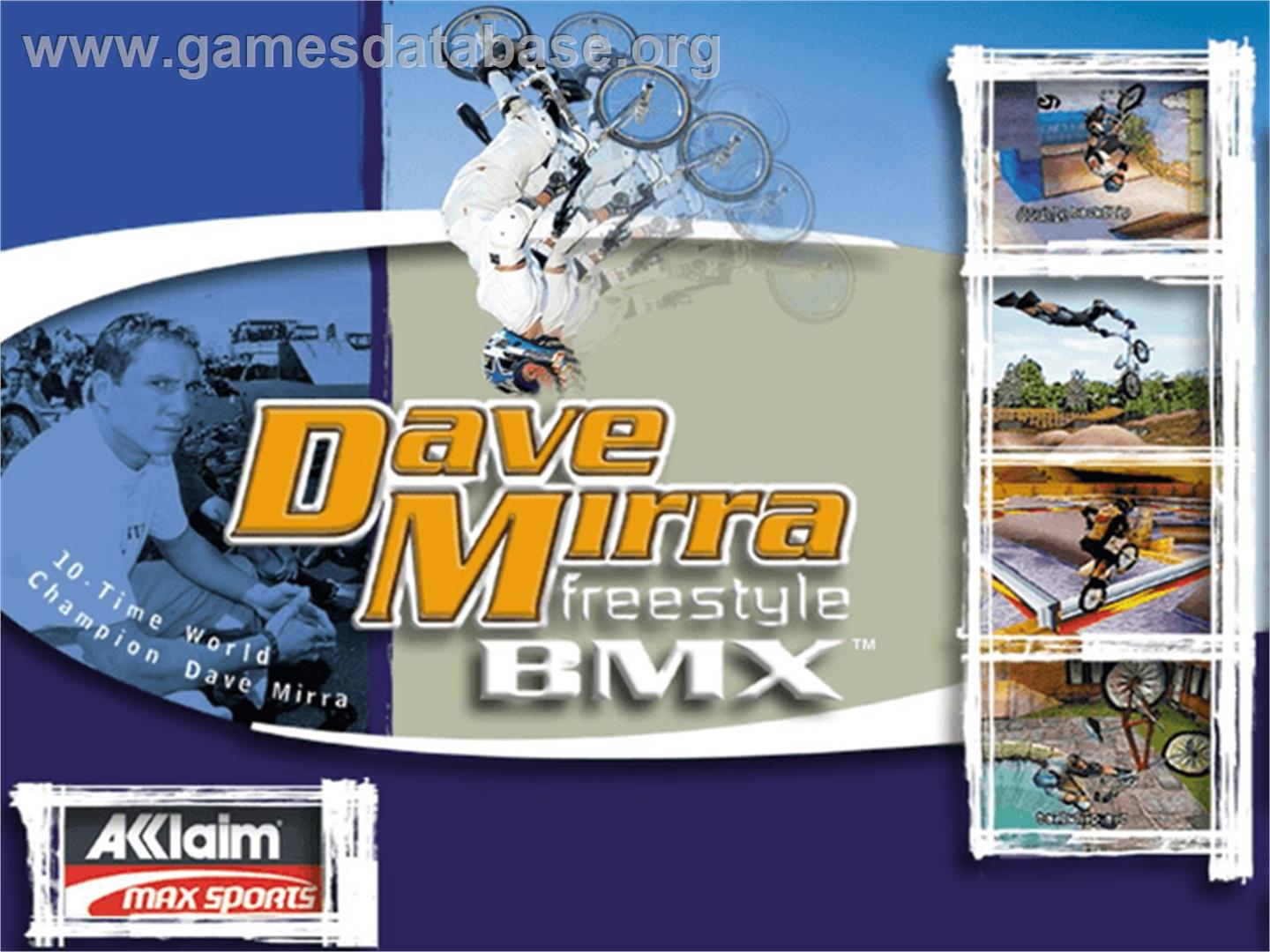 Dave Mirra Freestyle BMX 2 - Microsoft Xbox - Artwork - Title Screen