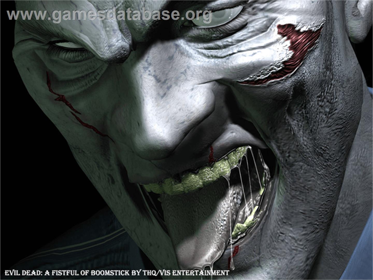 Evil Dead - A Fistful Of Boomstick - Microsoft Xbox - Artwork - Title Screen
