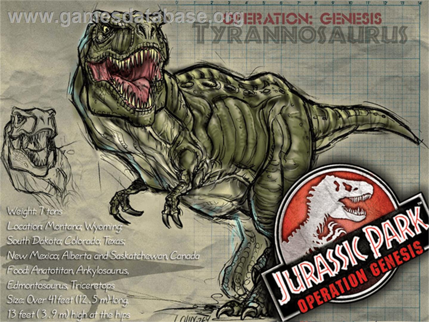 Jurassic Park - Operation Genesis - Microsoft Xbox - Artwork - Title Screen