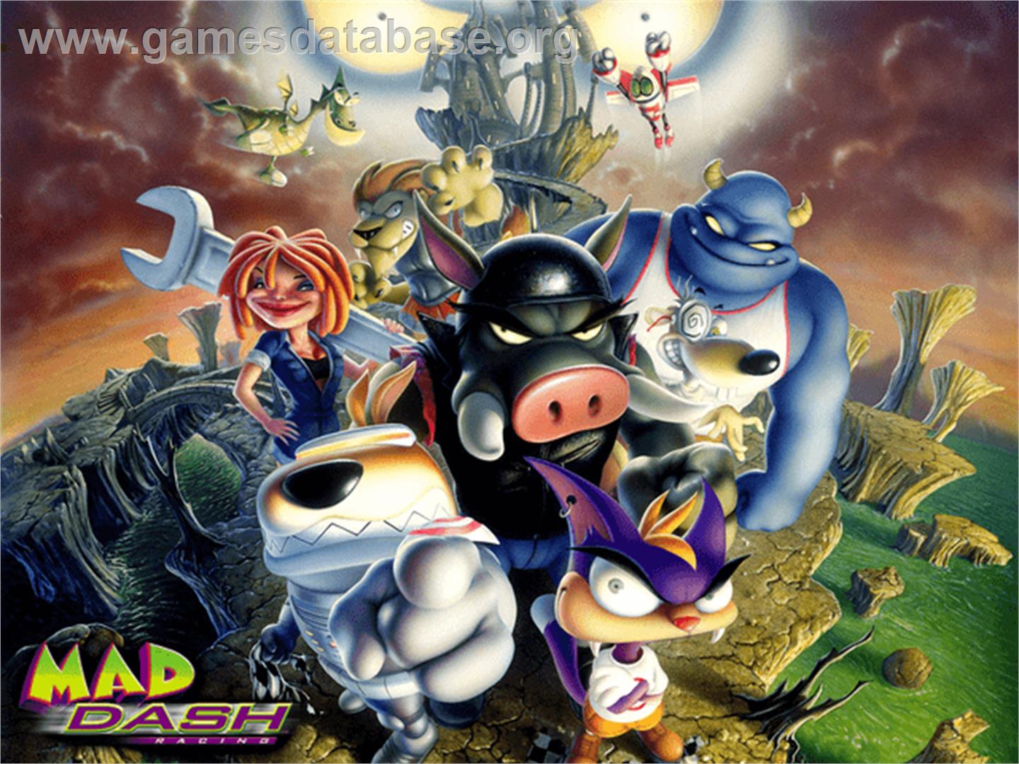 Mad Dash Racing - Microsoft Xbox - Artwork - Title Screen