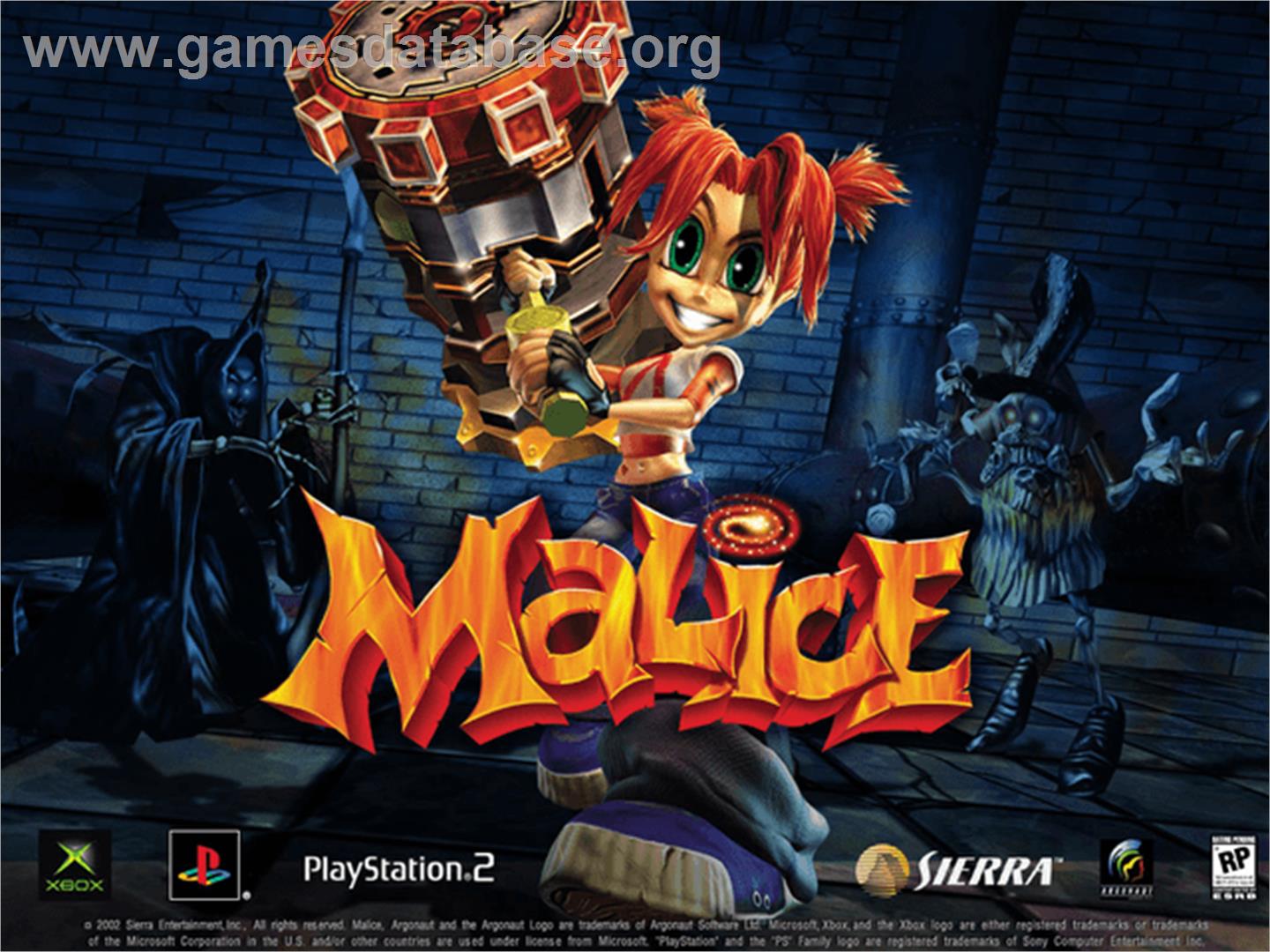 Malice - Microsoft Xbox - Artwork - Title Screen