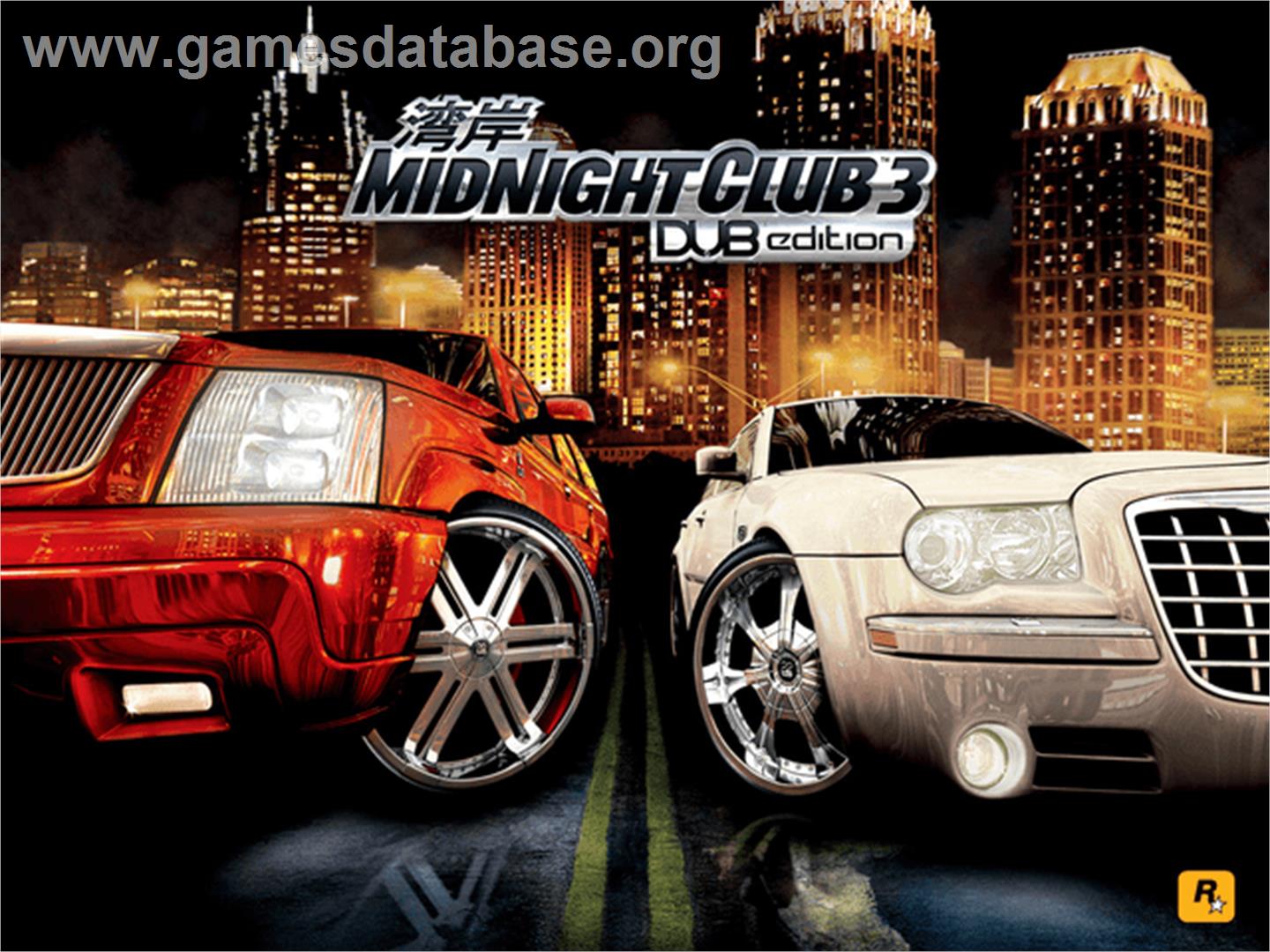 Midnight Club 3: DUB Edition Remix - Microsoft Xbox - Artwork - Title Screen