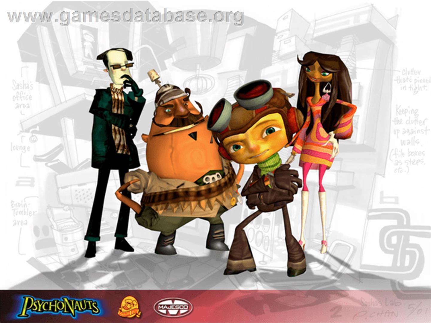 Psychonauts - Microsoft Xbox - Artwork - Title Screen