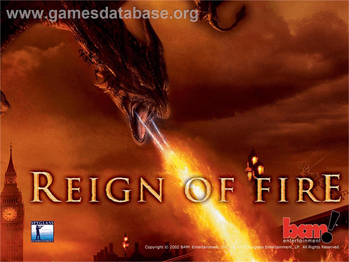 Reign Of Fire - Microsoft Xbox - Artwork - Title Screen