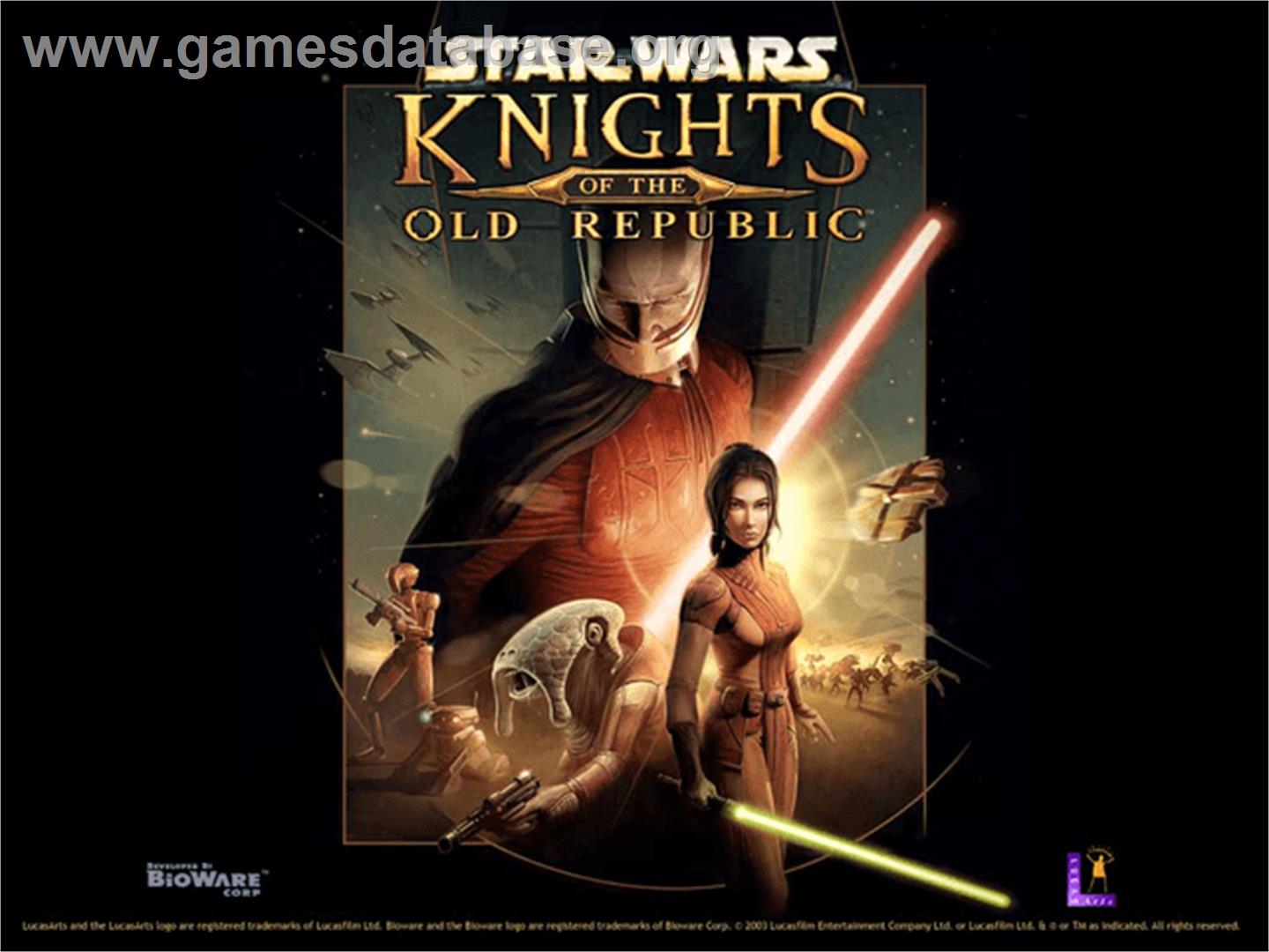 Star Wars: Knights of the Old Republic - Microsoft Xbox - Artwork - Title Screen