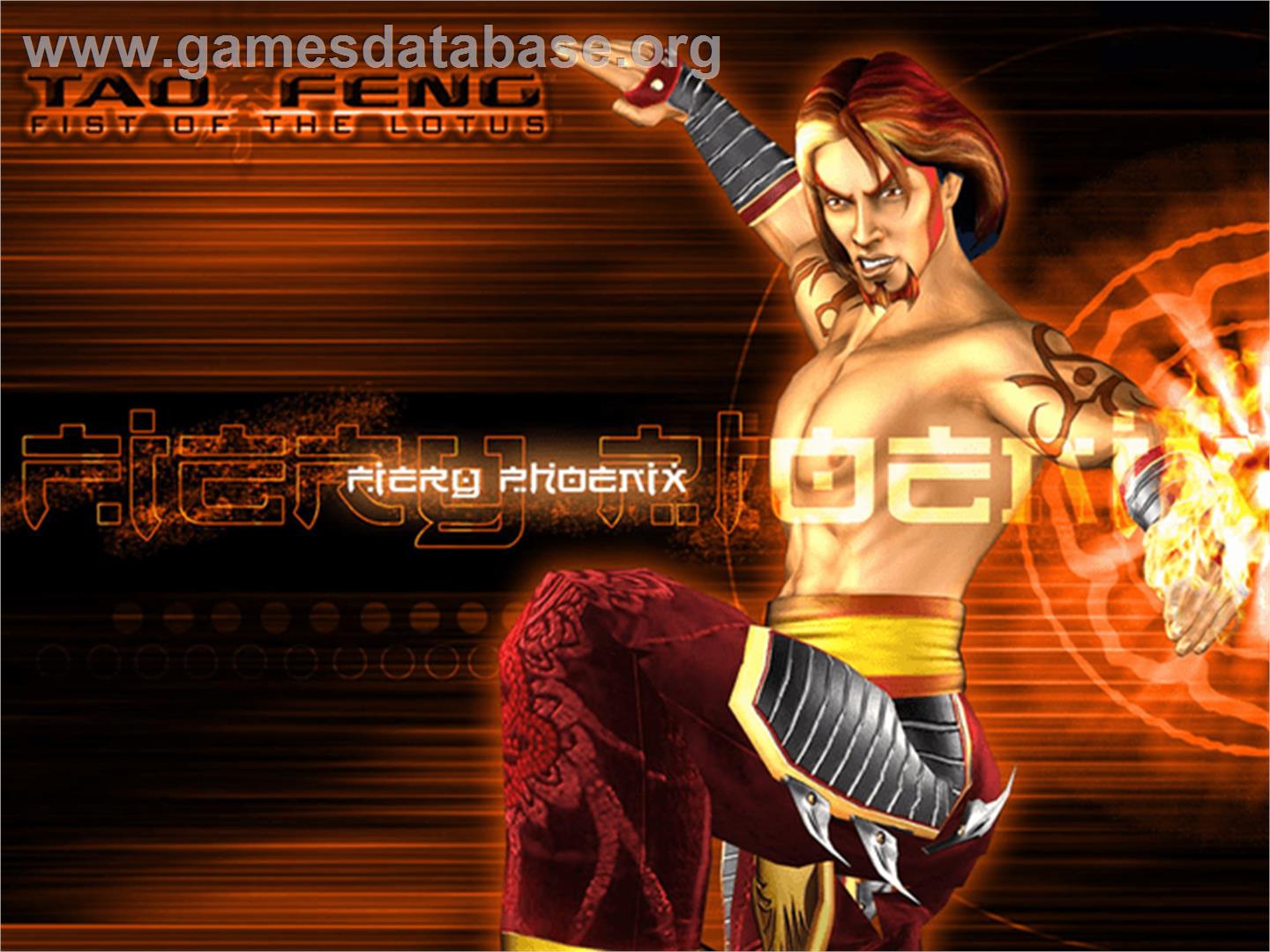 Tao Feng: Fist of the Lotus - Microsoft Xbox - Artwork - Title Screen