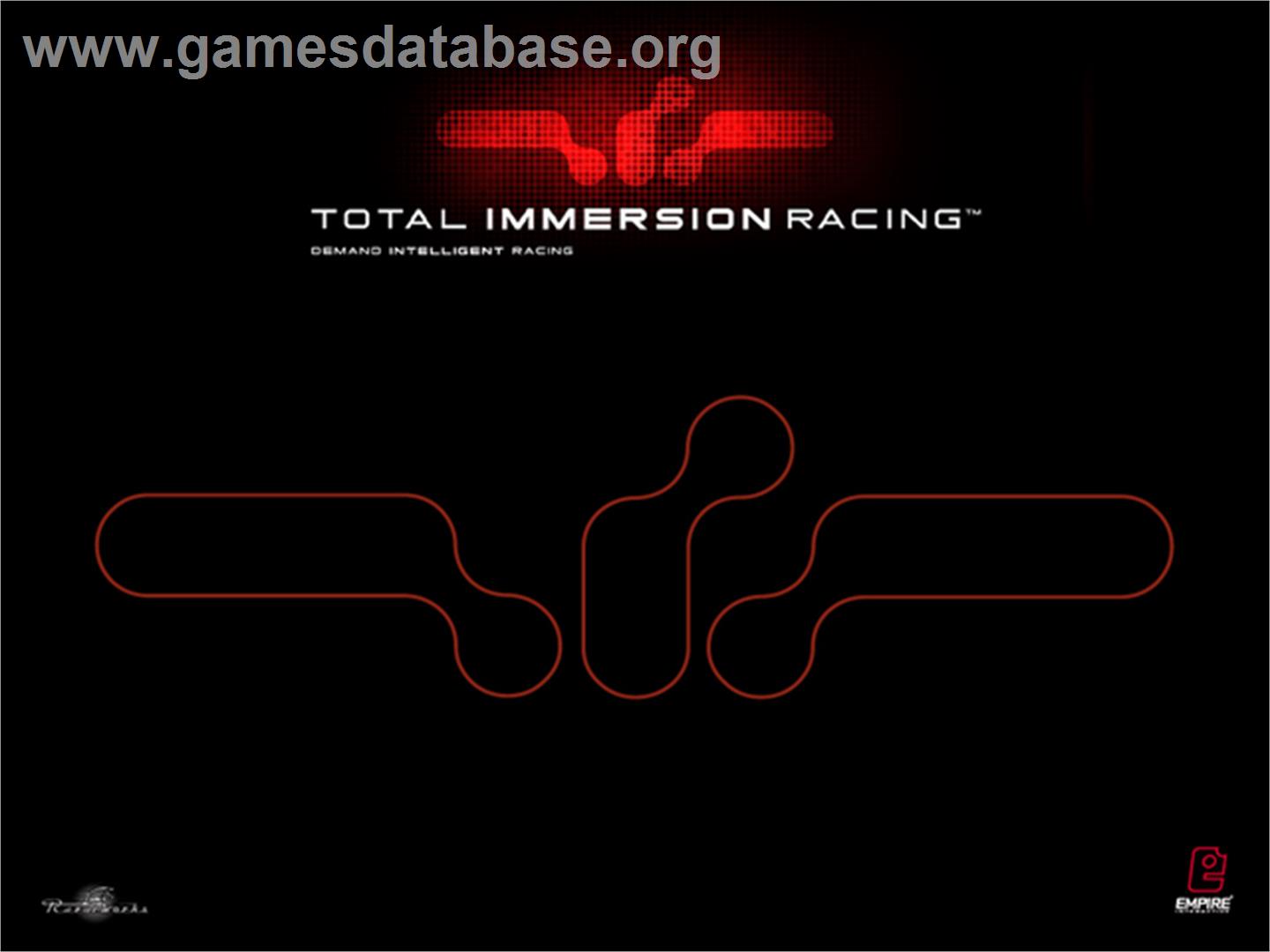 Total Immersion Racing - Microsoft Xbox - Artwork - Title Screen