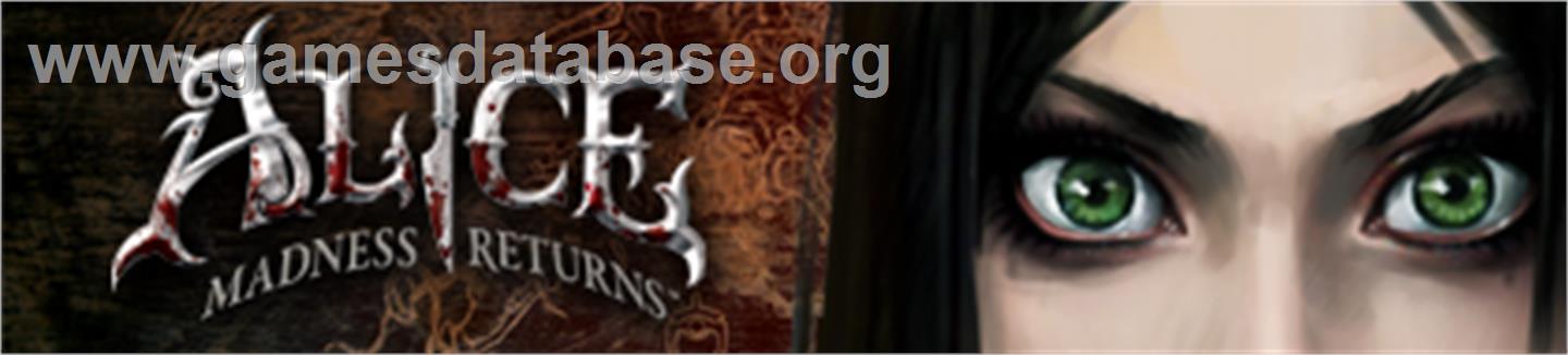Alice: Madness Returns - Microsoft Xbox 360 - Artwork - Banner