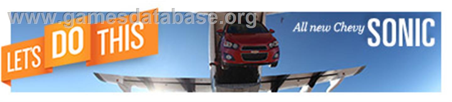 Chevrolet Sonic Kinect - Microsoft Xbox 360 - Artwork - Banner