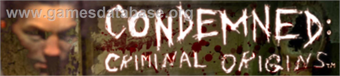 Condemned - Microsoft Xbox 360 - Artwork - Banner