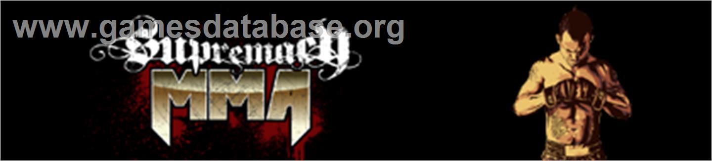Supremacy MMA - Microsoft Xbox 360 - Artwork - Banner