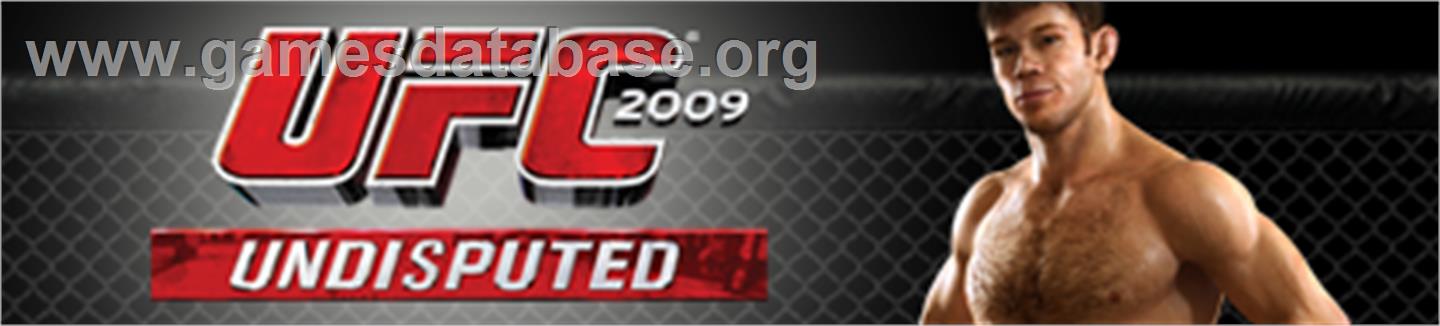 UFC 2009 Undisputed - Microsoft Xbox 360 - Artwork - Banner