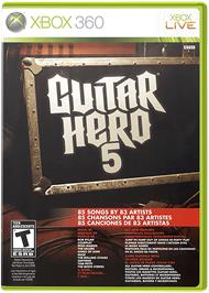 Box cover for Guitar Hero 5 on the Microsoft Xbox 360.