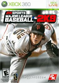 Box cover for Major League Baseball 2k9 on the Microsoft Xbox 360.