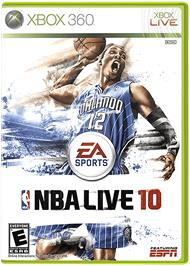 Box cover for NBA LIVE 10 on the Microsoft Xbox 360.