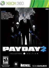 Box cover for Payday 2 on the Microsoft Xbox 360.