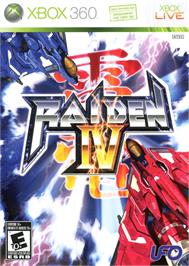 Box cover for Raiden 4 on the Microsoft Xbox 360.
