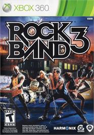 Box cover for Rock Band 3 on the Microsoft Xbox 360.