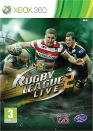 Box cover for Rugby League Live 2 on the Microsoft Xbox 360.