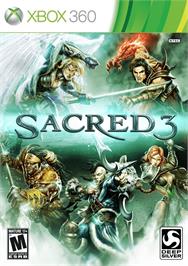 Box cover for Sacred 3 on the Microsoft Xbox 360.