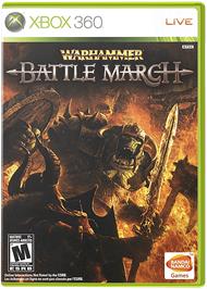 Box cover for Warhammer:BattleMarch on the Microsoft Xbox 360.