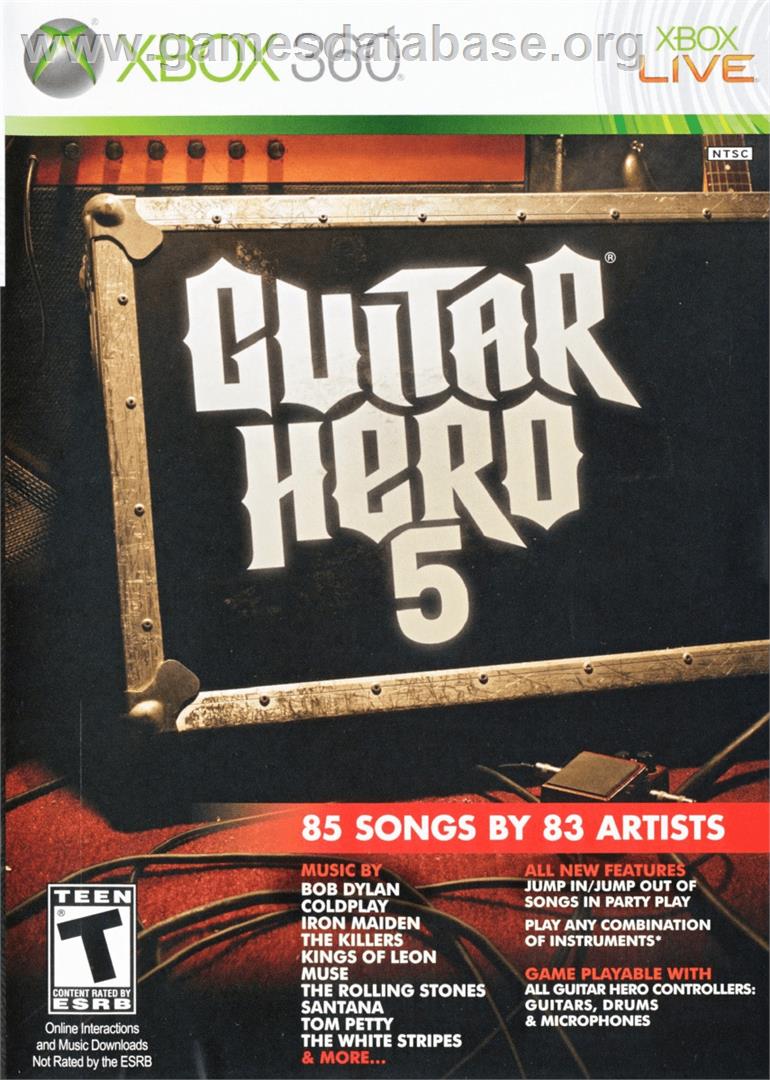 Guitar Hero 5 - Microsoft Xbox 360 - Artwork - Box