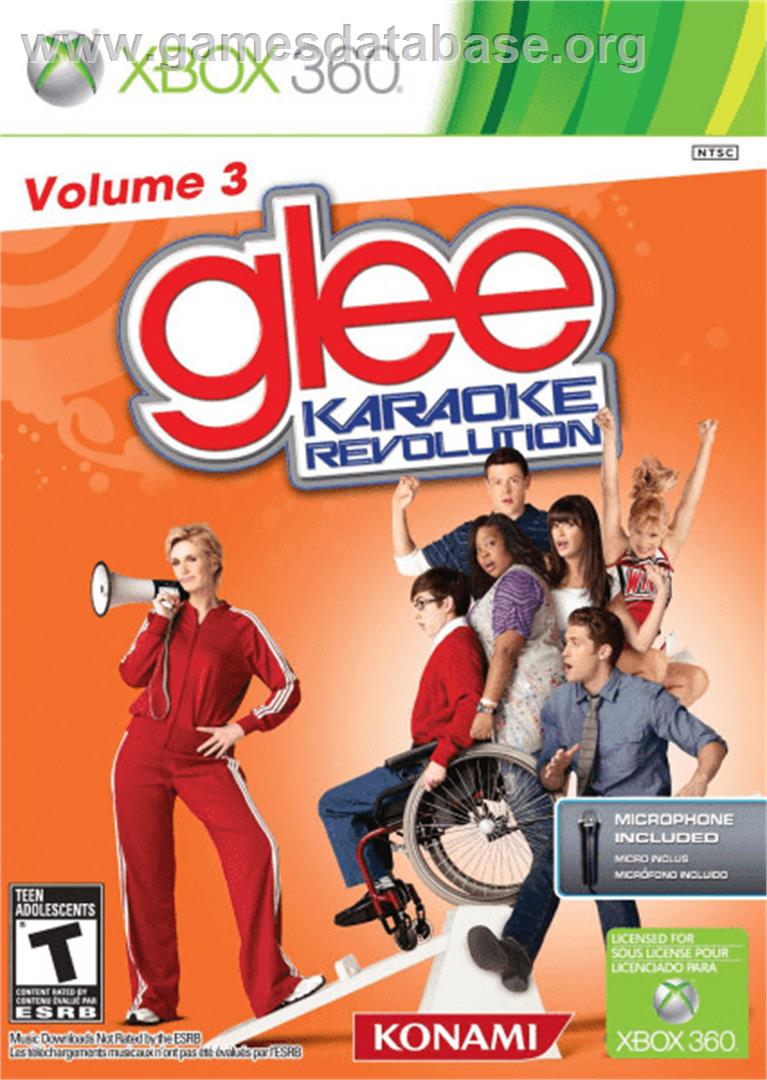 Karaoke Revolution Glee:  Volume 3 - Microsoft Xbox 360 - Artwork - Box
