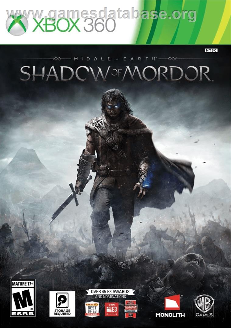 Middle-Earth - Shadow of Mordor - Microsoft Xbox 360 - Artwork - Box