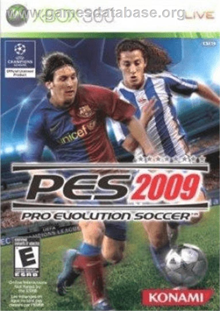 PES 2009 - Pro Evolution Soccer - Microsoft Xbox 360 - Artwork - Box