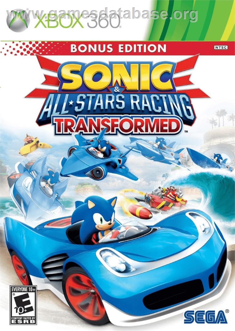 Sonic And All Stars Racing Transformed - Microsoft Xbox 360 - Artwork - Box