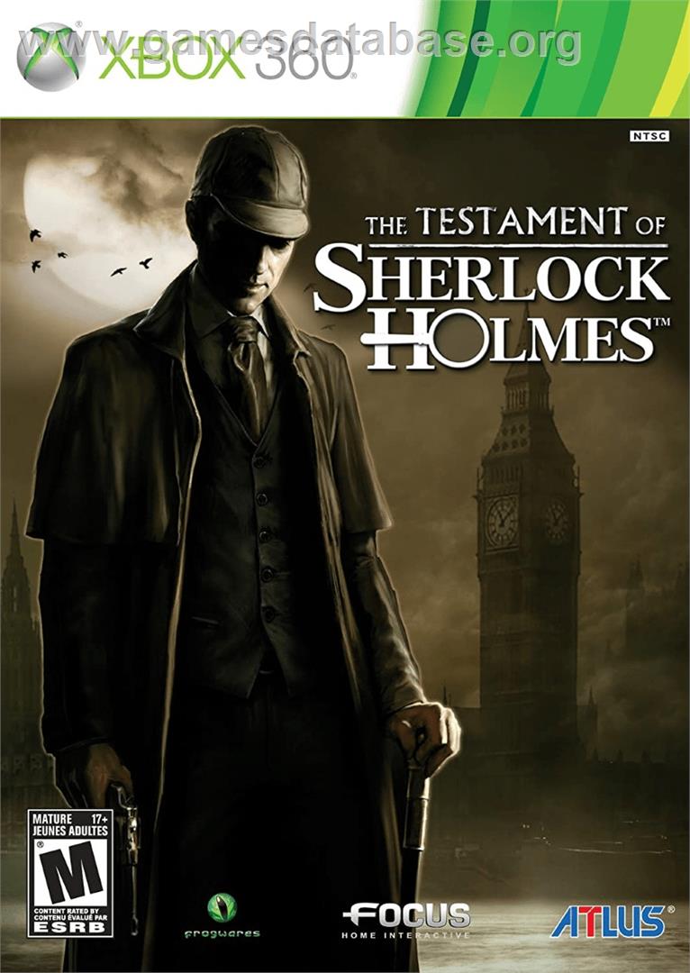 Testament of Sherlock Holmes, The - Microsoft Xbox 360 - Artwork - Box