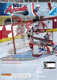 Box back cover for 3 On 3 Nhl Arcade on the Microsoft Xbox 360.