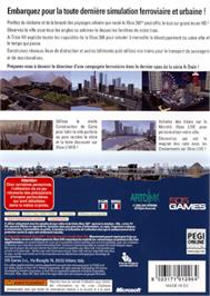 Box back cover for A-train Hx on the Microsoft Xbox 360.