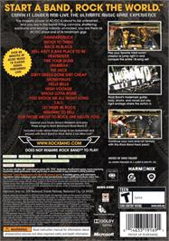 Box back cover for Ac/dc Live - Rock Band Track Pack on the Microsoft Xbox 360.